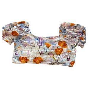 Samantha Pleet Super Bloom by artist Lisa Silva Gomes size large 100% silk